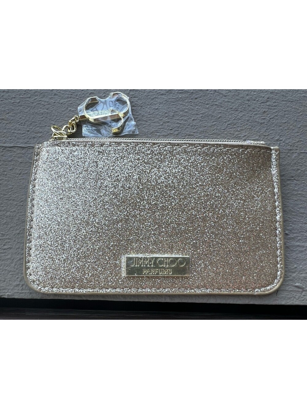Jimmy Choo parfums glittery coin/perfume pouch, 3" x 5" , NEW